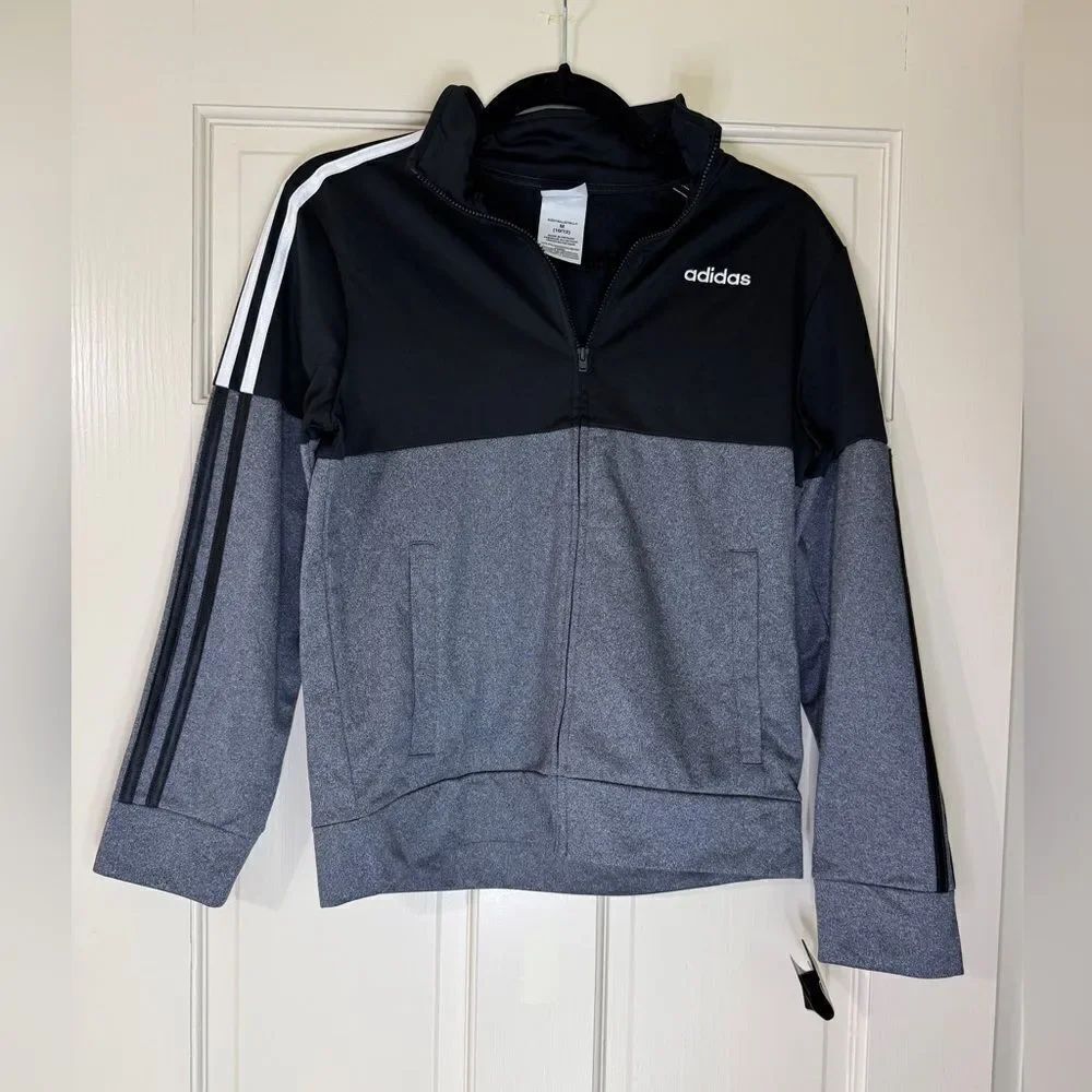 Adidas Youth Boys Quarter Zip Pullover Sweatshirt Sz M 10/12 NWT